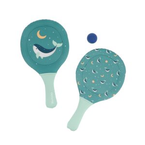 Palas de Playa Neopreno Whale Teal con Pelota