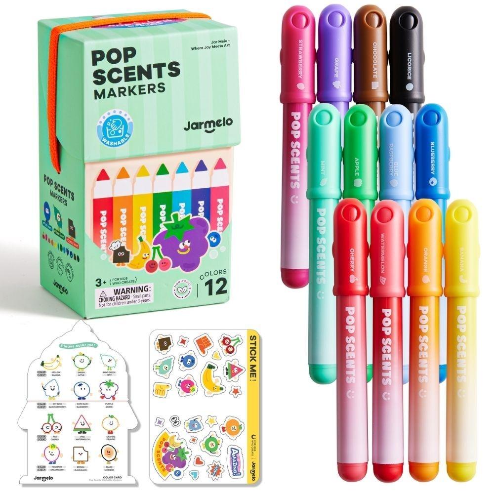 Rotuladores lavables perfumados (12 ud.)