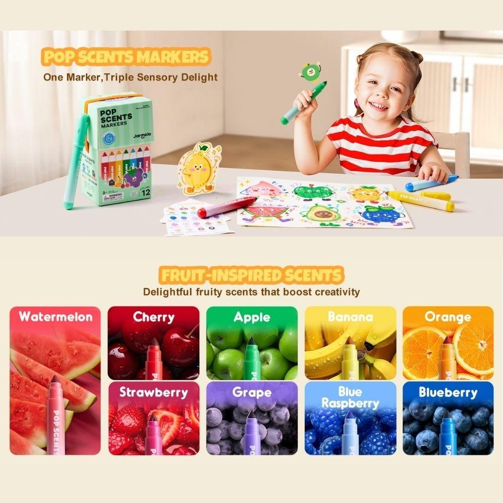 Rotuladores lavables perfumados (12 ud.) - Imagen 2