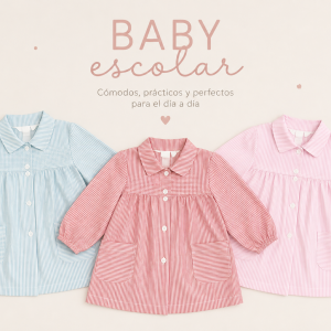 Baby escolar rayas abotonado